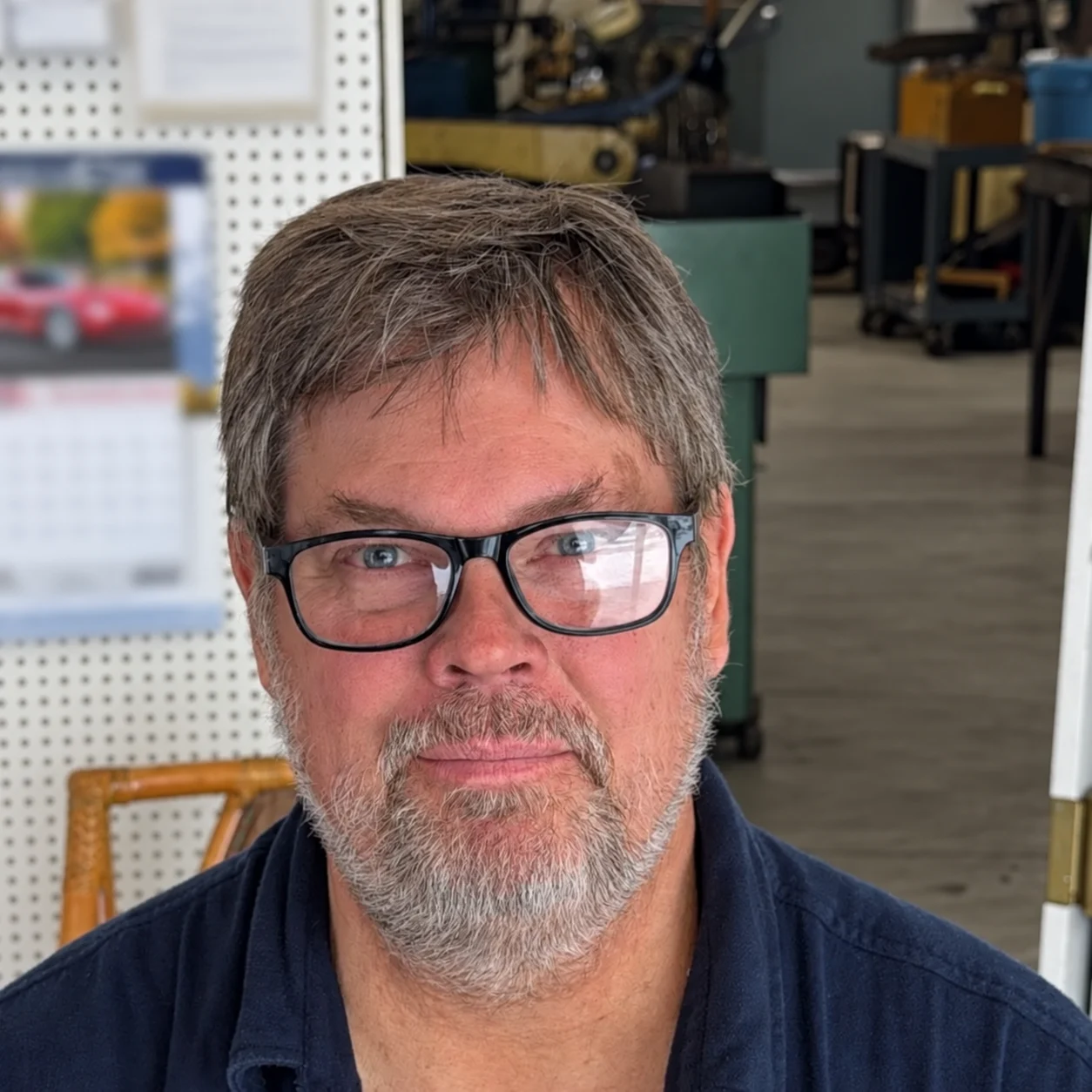 Paul Dudley, owner of Rocky Mountain Sharp Shop, in the shop